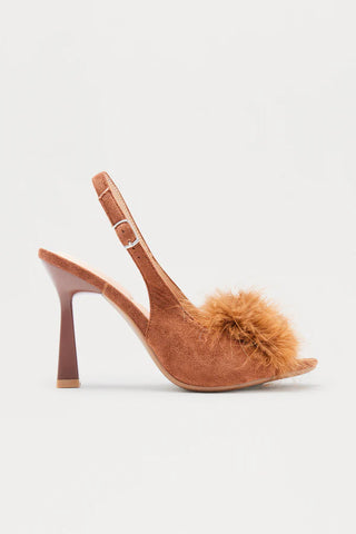Isha Faux Fur Slingback Pumps