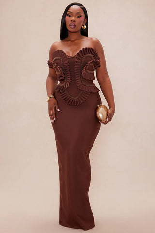 Jade Beaded Bandage Maxi Dress