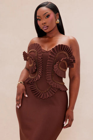 Jade Beaded Bandage Maxi Dress