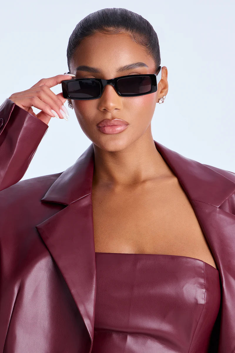 Slick Back Square Sunglasses