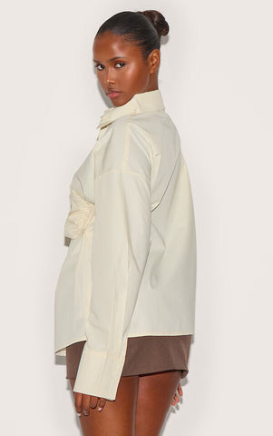 Blush Flow Drape Shirt