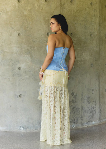 Hazel Blue Bloom Top