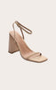Square Toe High Block Heeled Sandals