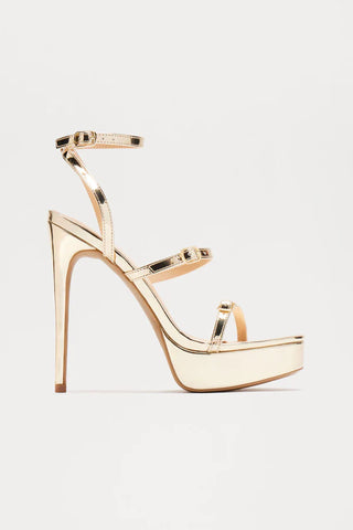 Xavia Platform Heels - Gold