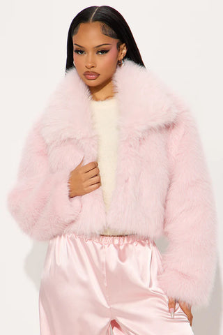 Full Of Charisma Faux Fur Cropped Coat