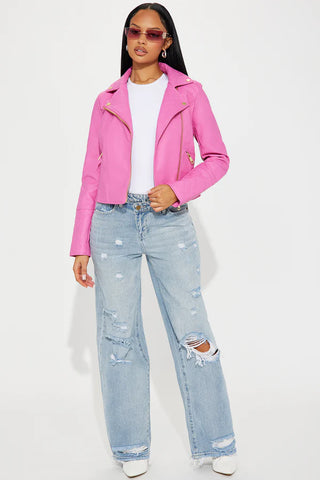 Out For A Ride Vegan Leather Moto Jacket