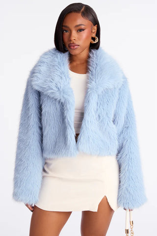 Full Of Charisma Faux Fur Cropped Coat