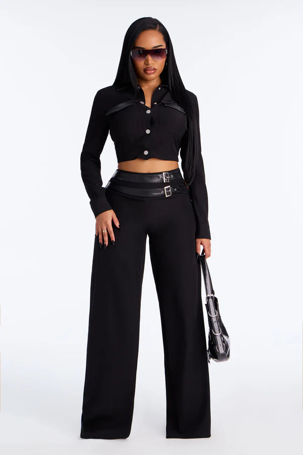 Mirella Buckle Pant Set
