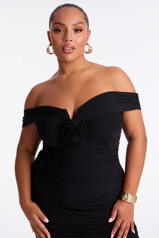 Haisley Ruched Mesh Bandage Midi Dress