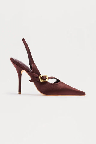 Yael Satin Slingback Pumps