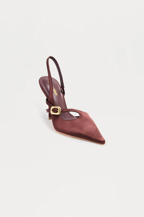 Yael Satin Slingback Pumps