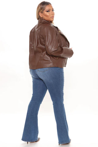 Out For A Ride Vegan Leather Moto Jacket