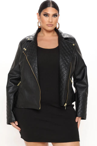 Out For A Ride Vegan Leather Moto Jacket