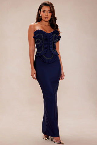 Jade Beaded Bandage Maxi Dress