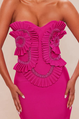 Jade Beaded Bandage Maxi Dress