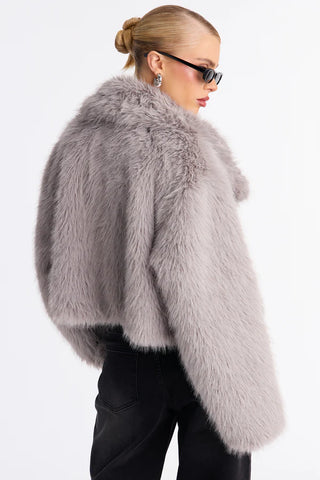 Full Of Charisma Faux Fur Cropped Coat