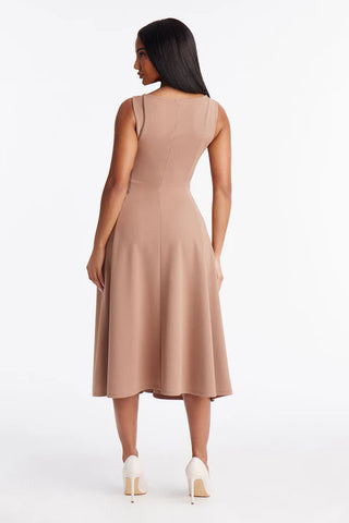 Sweet Sunday Knit Crepe Midi Dress