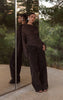 Faux Suede Straight Leg Trousers