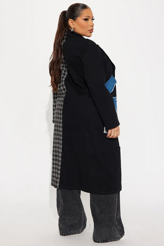 Patched Up In New York Long Blazer