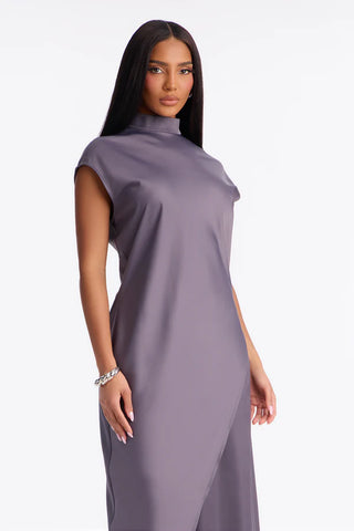 Camille Assymetrical Satin Pant Set