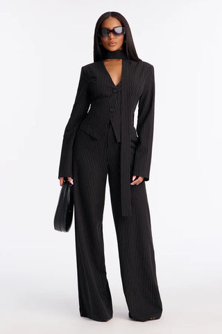 Baldwin Blazer Scarf Pant Set