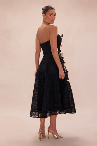 Ophelia Lace A Line Midi Dress