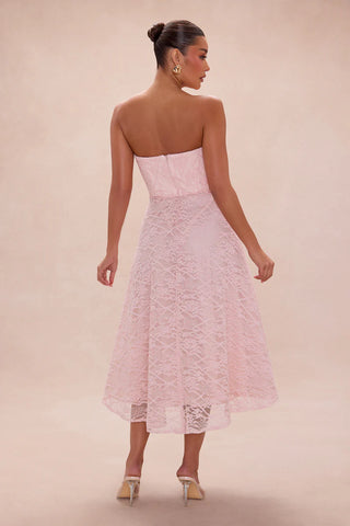 Ophelia Lace A Line Midi Dress