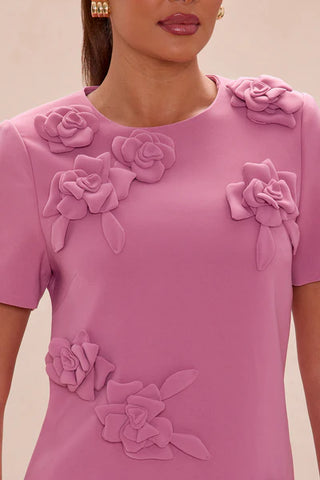 Amaya Floral Applique Mini Dress