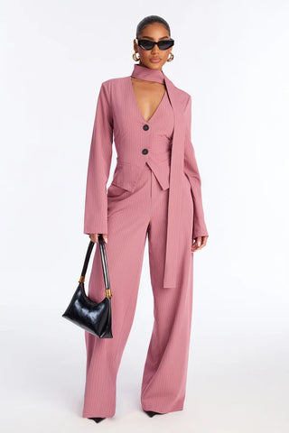 Baldwin Blazer Scarf Pant Set