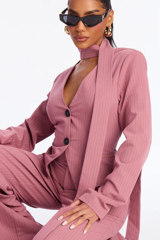 Baldwin Blazer Scarf Pant Set