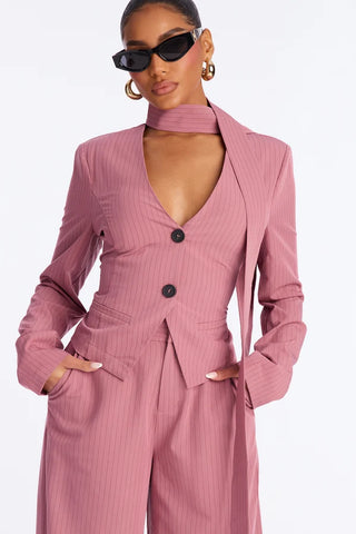 Baldwin Blazer Scarf Pant Set
