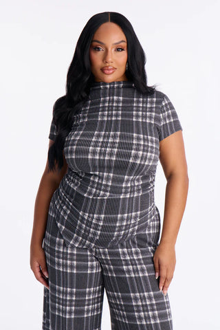 Monique Plaid Pant Set