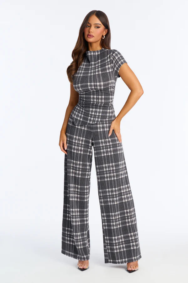 Monique Plaid Pant Set