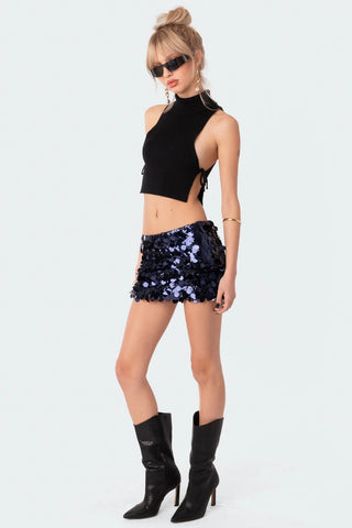 Sparkling Sabina Sequin Mini Skirt