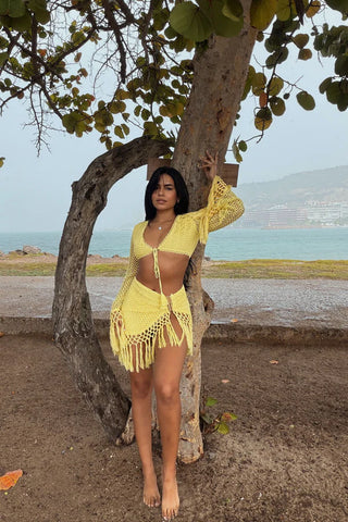 Don't Be Jealous Crochet Skirt Set