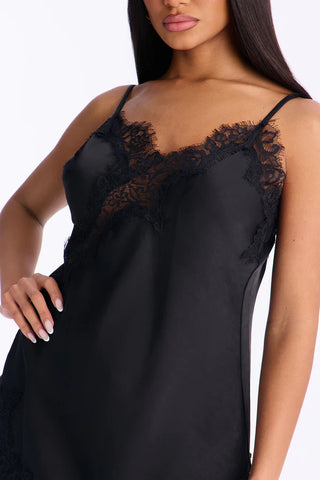 Yasmin Satin Lace Pant Set