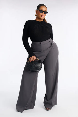 Tailored Touch Wrap Front Trouser