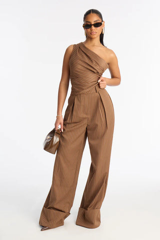 Timeless Straight Leg Pinstripe Trouser