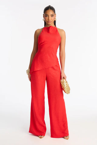 Irene Halter Asymmetrical Pant Set