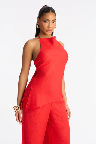 Irene Halter Asymmetrical Pant Set