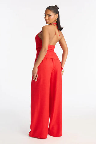 Irene Halter Asymmetrical Pant Set
