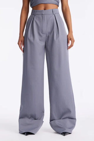 Timeless Straight Leg Pinstripe Trouser