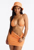 Joanna Stripe Terry Bucket Hat & Skirt 4 Piece Bikini Set