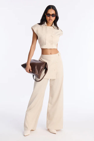 Ashwood Vest Pant Set - Light Taupe
