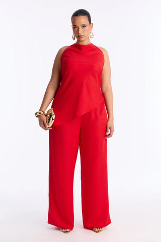 Irene Halter Asymmetrical Pant Set