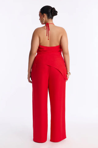 Irene Halter Asymmetrical Pant Set