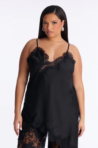 Yasmin Satin Lace Pant Set