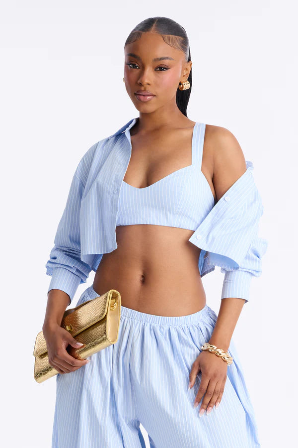 Camie Pinstripe 3 Piece Balloon Pant Set