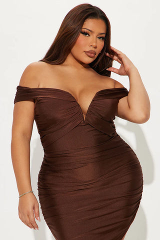 Rosalinda Off Shoulder Midi Dress