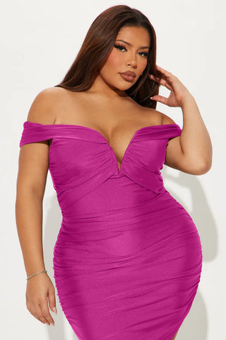 Rosalinda Off Shoulder Midi Dress